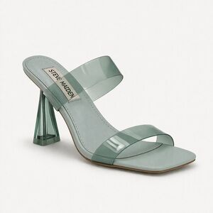 Steve Madden Bent Lucite Sandal Blue 9